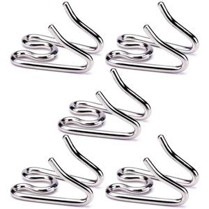 lot 3907 image: (5 Pack) Stainless Steel Dog Collar Extra Links Designed for 4.00mmH-S X-Large Dog Collar Links, Silver - Retail $10