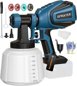 lot 3912 image: Cordless Paint Sprayer for Dewalt 20V MAX Battery Electric Spray Paint Gun with High Capacity Container Easy to Clean for House Painting Blue(Not Include Battery) - Retail $40
