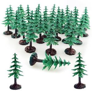 lot 3923 image: FAZHBARY 30 PCS Miniature Trees Miniature Christmas Tree Figurines for Crafts Plastic Trees Scenery Landscape Model Pine Tree Diorama Trees - Retail $13