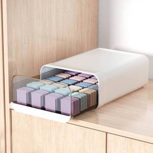 lot 3941 image: Miaocona Underwear Organizer Drawer, 24 Cells Plastic Sock Underwear Storage Drawer, Stackable Closet Organizers and Storage Box for Bras, Socks, Scarves, Ties, Belt (King Size-White, 1 Pcs) - Retail $30