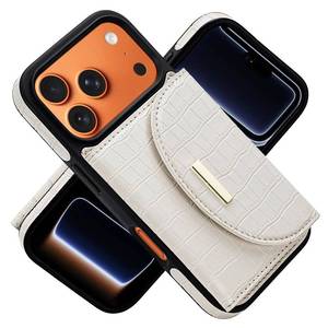 lot 3977 image: Stylivolve Case for iPhone 17 Pro Wallet Case with 4 Card Holder, RFID Blocking Credit Slots Kickstand Folio Cover, PU Leather Shockproof Flip Case Women for iPhone 17 Pro 6.3 White - Retail $7