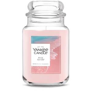 lot 4097 image: Yankee Candle Pink Sands Scented Candle, 22oz Large Jar with up to 150 Hour Burn Time, Giftable, Birthdays - Retail $17