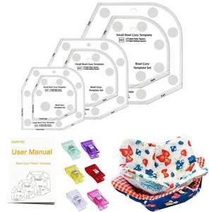 lot 4099 image: GAZETSZ Bowl Cozy Template 3 Sizes, Sewing Patterns Quilting Templates, Quilting Rulers and Templates, Bowl Cozy Pattern for DIY Art Crafttemplate - Retail $12