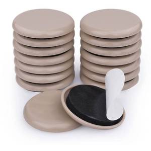 lot 4113 image: Furniture Sliders for Carpet & Hardwood Floors, 16 Pack 2 Inch Furniture Moving Pads with Heavy Duty Adhesive, Easily Move Any Item While Protect The Floor - Retail $10
