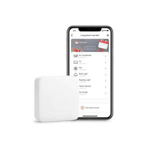 lot 4145 image: SwitchBot Hub Mini Smart Remote - IR Blaster, Link SwitchBot to Wi-Fi (Support 2.4GHz), Control TV, Air Conditioner, Compatible with Alexa, Google Home, IFTTT (White) - Retail $29