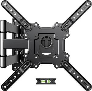 lot 4154 image: USX MOUN TV Wall Mount for Most 26-60 Inch TVs up to 77 lbs, Full Motion Wall Mount TV Bracket with Swivel Tilt Single Stud Design for Corner, Max VESA 400x400mm fit Most 32 40 42 43 50 55 60 TVs - Retail $30