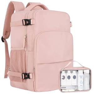 lot 4214 image: Sinaliy Travel Backpack for Women, Flight Approved Carry On Backpack with USB Charging Hole, Lightweight Travel Bag, Waterproof Causal Bookbag for College, Travel, Work - Retail $26