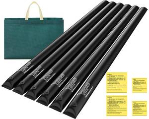 lot 4243 image: 8.5 Ft Pool Water Bags, Upgraded 0.8mm Thicker Winter Water Tube (Double Layer 1.6mm), Pool Cover Weights for Pool Covers, 6 Pack, Black - Retail $66