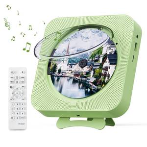 lot 4246 image: MICOCIOUS Portable CD Player with Bluetooth Desktop CD Player for Home CD Music Players with Remote Control,Timer,Built-in Dual Speakers with LED Display Home Audio Boombox FM Radio (Green) - Retail $26