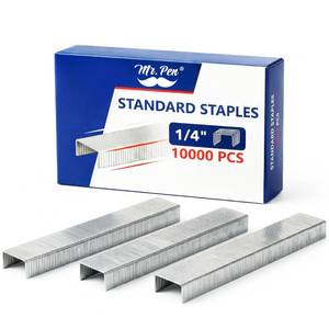 lot 4257 image: Mr. Pen- Staples for Staple Gun, 20 Sheets, 14 inch, 10000 Staples Bulk for Upholstery, Construction, Furniture - Retail $6
