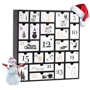 lot 4277 image: SUNGIFT Wooden Advent Calendar, Christmas Countdown Calendar Boxes with 24 Drawers and Numbers to Fill 2025, DIY Reusable Advent Calendar Decoration Xmas Gift for Kids, Adults, Family, Friends 1 NEEDS GLUED - Retail $33