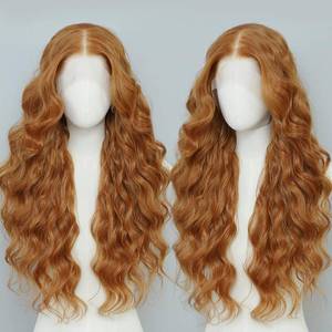 lot 4287 image: LAYSHAGO 13x6 Synthetic Lace Front Wigs Pre Plucked 26 Inch Long Wavy Ginger Wigs For Black Women 100% Futura Premium HD Lace Wig Ready to Wear Beginner Friendly Daily Party Use - Retail $46