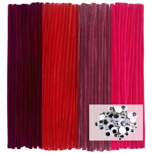 lot 4297 image: TOAOB 200pcs Pipe Cleaners Crafts Supplies Red Chenille Stems Assorted Size Wiggle Googly Eyes for Craft DIY Art Supplies - Retail $9