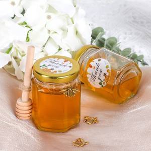 lot 4001 image: 3oz Glass Honey Jars 30ct