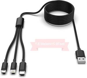 lot 4202 image: 3 in 1 Braided Charging Cable