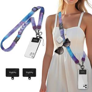 lot 4353 image: Icycay Phone Lanyard Crossbody, Starry Sky Cell Phone Strap for Around The Neck Adjustable, Anti Theft Cute Lanyard for ID Holder Keys Accessories Travel Essential Women NO PHONE CLIPS - Retail $15