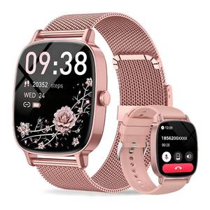 lot 4389 image: Smart Watch for Women, AnswerMake Call,1.85 Ultra-Clear Screen Fitness Tracker with Heart RateSleepSpO2 Monitor,Smartwatch for iPhoneSamsungAndroid,120 Sport Modes,IP68 Waterproof with 2 Bands