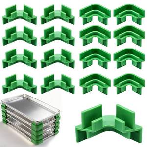 lot 4402 image: Silicone Tray Stackers for Harvest Right Freeze Dryer Trays 16 pcs Freeze Dryer Accessories, Stackable &amp Reusable Freeze Dryer Supplies for 5 Trays, Dishwasher Safe &amp Food Grade Silicone (Green) - Retail $14