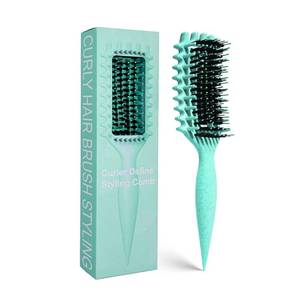 lot 4424 image: Curly Hair Brush Candybrush Curl Defining Brush for Detangling Shaping and Defining Curls for Women, Men, Wet &amp Dry Hair (Green)