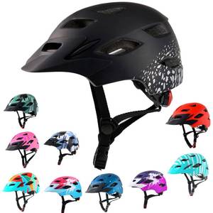 lot 4437 image: Kids Bike Helmet,Bavilk Kids Boys Girls Bike Helmets with LED Light Detachable Visor Children Youth Teen Multi-Sport for Skating Cycling Scooter Skateboard Adjustable & Lightweight 19.7-22.4 - Retail $30