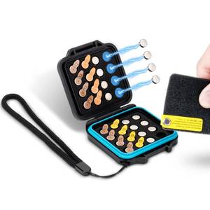 lot 4471 image: Size 312 13 10 LR41 Battery Case Holder Storage, Water-Resistant Anti-Shock, Hearing Aid Batteries Case for 32x A312 Size312 P312 P13 P10 AG3, Safety Aid Zinc Air Prime Batteries Holder, No Batteries - Retail $10