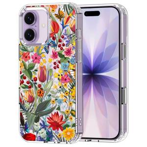 lot 4485 image: MOSNOVO for iPhone 17 Case  Military Grade 6.6ft Drop Tested  Camera Control  Clear with in The Garden Design - Retail $20