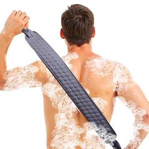 lot 4501 image: XNXA Back Scrubber for Shower with Handles, 40 Inch Extra Long Double-Sided Exfoliating Bath Strap, Textured Body Washer with Extended Reach for Deep Cleaning (Grey) - Retail $10