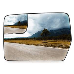 lot 4525 image: Left Driver Side Heated Mirror Glass Fits for Ford F-150 2011 2012 2013 2014 Blind Spot Convex Side View Replacement for BL3Z-17K707-E wo Auto Dimming - Retail $21