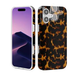 lot 4531 image: GEQCDBN Compatible with iPhone 17 Case, Trendy Tortoise Shell Cute Soft Slim TPU Shockproof Aesthetic Protective Phone Case Cover for Women Girls 6.1 - Retail $13