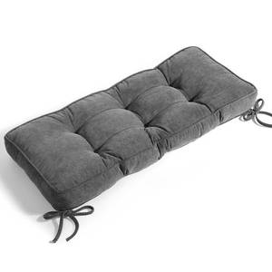 lot 4542 image: Detiblue Bench Cushion for Indoor Furniture 40x15Inch Tufted Bench Seat Cushion with Non-Slip, Comfortable and Durable for ShoeEntrywayStorage with Cushion Elita Gray - Retail $45