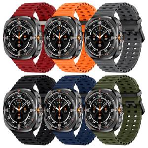 lot 4561 image: Acextro 6-Pack Marine Sport Band Compatible with Galaxy Watch Ultra Bands 47mm (20252024), Samsung Watch 7 Ultra Bands for Men Women, Breathable Ocean Silicone Strap No Gap Design - Retail $18