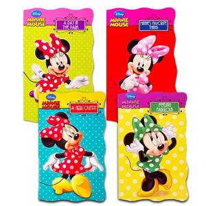 lot 4583 image: Disney Minnie Mouse My First Books (Set of 4 Shaped Board Books) - Retail $12