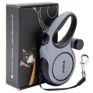 lot 4594 image: PINA Upgraded Retractable Dog Leash, 26 ft Dog Leash for Small Medium Large Dogs Up to 110lbs, Heavy Duty Reflective Nylon Tape 360° Tangle-Free, with Anti-Slip Handle, One-Handed Brake, Pause, Lock - Retail $23