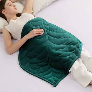lot 4601 image: Kaisa Weighted Lap Blanket 3 lbs 23 x 29, Cozy Luxury Crystal Velvet Small Weighted Blanket for Adults, Portable Travel Weighted Blanket for Relaxation, All-Season Blanket, Machine Washable, Green - Retail $35