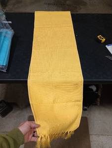 lot 4612 image: Yellow Table Runner 13in Wide by 84in Long