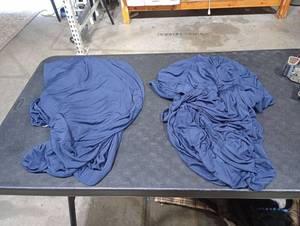 lot 4629 image: 2pk Navy Table Covers