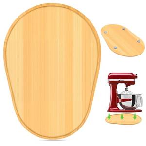 lot 4631 image: Bamboo Mixer Slider for KitchenAid 5-8 Qt Bowl-Lift Stand Mixer, Appliance Sliding Mat Pad, Kitchen Countertop Storage Accessories Mixer Moving Tray Board Attachments, Kitchen Aid Mixers Accessories - Retail $14