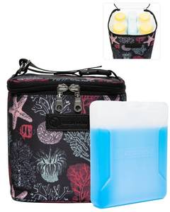 lot 4647 image: Cold Gold Breastmilk Cooler Bag with Safety Tested Ice Pack - Insulated Milk Storage for Work, Travel & Daycare - Fits Bottles & Parts - Durable, Washable, Safety-Tested Cooler for Moms (Ocean) - Retail $20