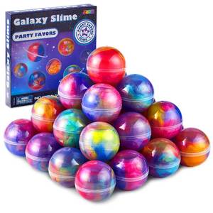 lot 4660 image: JOYIN Easter Slime Party Favors, 36 Pack Galaxy Slime Ball- Stretchy, Non-Sticky, Mess-Free, Stress Relief, and Safe - Toys for Girls and Boys - Classroom Reward, Party Supplies, Valentines - Retail $18