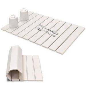 lot 4675 image: Large Stone Dish Drying Mats for Kitchen Counter, 23(L)x15(W) Quick Dry Collapsible Dish Drying Mat, Eco-Friendly Absorbent Diatomaceous Earth Mats for Dishes Bottles Cups, Match Any Countertop - Retail $30