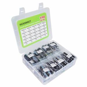 lot 4677 image: MOKMMKIT 25 Values 180 Pieces, Aluminum Electrolytic Capacitor Kit, 1000uF 1500uF 2200uF 3300uF 4700uF 6800uF 10000uF, 10V 16V 25V 35V 50V, Large-Capacity Capacitors Assortment Set - Retail $28