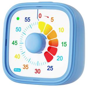 lot 4683 image: Shintrend 60 Minute Visual Timer with Colorful Dial, Pomodoro Timer for Kids and Adults, Silent Countdown Time Management Tool (Batteries Not Included) - Retail $10