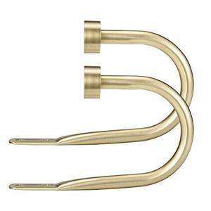 lot 4725 image: Premium Curtain Holdback, Quality Metal Decorative Curtain Holdbacks with Zinc Alloy Cap Finials,Rust-Proof, Set of 2 Window Curtain Holdbacks,Brass - Retail $12