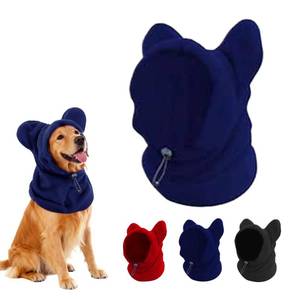 lot 4734 image: Dog Snood Winter Hood with Ear Protection, Fleece Neck Warmer for Dogs, (Blue, Small)