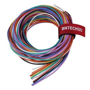 lot 4746 image: BNTECHGO 22 Gauge Silicone Wire Kit 10 Color Each 5 ft Flexible 22 AWG Stranded Tinned Copper Wire - Retail $11