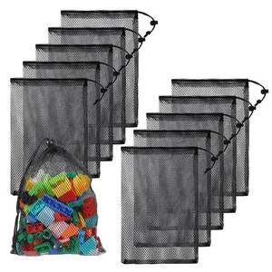 lot 4758 image: LIQWEI MultiPcs 8x12 Inch Nylon Mesh Drawstring Bags, with Cord Lock Closure - Delicates Laundry Bag for Washing Machine, Multipurpose Storage Bags for Basketball, Volleyball, Football, Golf Stuff Balls