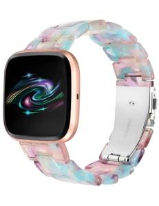 lot 4769 image: Wearlizer Resin Band Compatible with Fitbit Versa 2Fitbit VersaVersa Lite Bands Women Men, Lightweight Bracelet Replacement Wristband Strap for Versa 2 Smartwatch