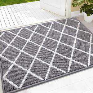 lot 4791 image: Finchitty Indoor Door Mat, Dirt Resistant and Absorbent, Low-Profile, Non-Slip, Washable Inside Floor Mats for Front Door, Back, and Entrance, 36 x 24, Grey - Retail $24