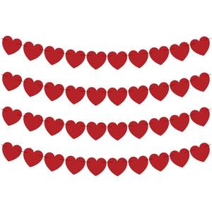 lot 4799 image: OHOME Valentines Day Decorations - Valentines Banner - Valentines Decor Red Heart Garland 40 Pack Valentines Day Backdrop Galentines Day Decorations Party Favors for Door Wall Classroom School Home