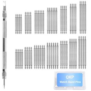 lot 4802 image: QKP Watch Band Pins, 64Pcs Watch Repair Kit to Replace The Watch Strap, (16mm-28mm) Stainless Steel Watchband Pins, for Metal, Leather, and Nylon Watch Straps